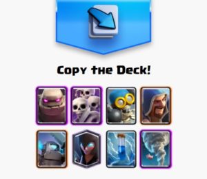 clash royale arena 5 decks golem night witch wizard