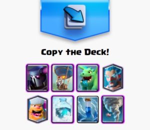 clash royale arena 8 pekka lumberjack balloon ice wizard baby dragon